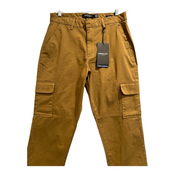 Kenneth Cole Men's Cargo Pants in Techni Cole Tobacco Color, Flat Front NWT - Picture 3 of 13